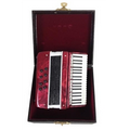 Accordion Miniature with Case 3.5"H